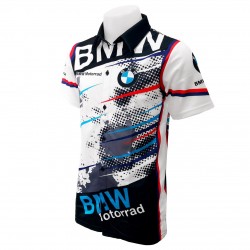 Chemise BMW Motorrad couleur noir et blanc homme