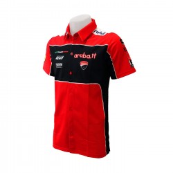 Chemise Ducati Aruba.it Racing couleur noir et rouge homme